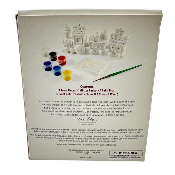 Hallmark Keepsake Make Your Own Train Ornament Kit 2018 Paint Decoration Paintin - Picture 3 of 9